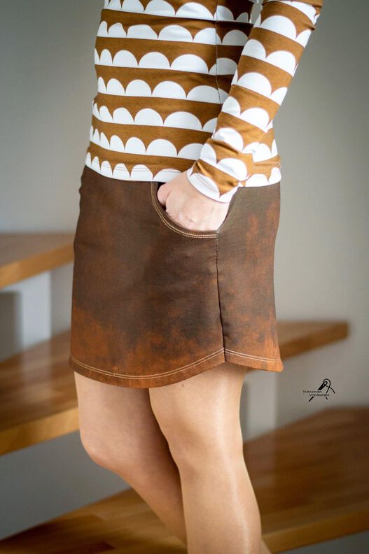 *Ladies Basic Skirt* Basic Rock, gerader und runder Saum image number 8