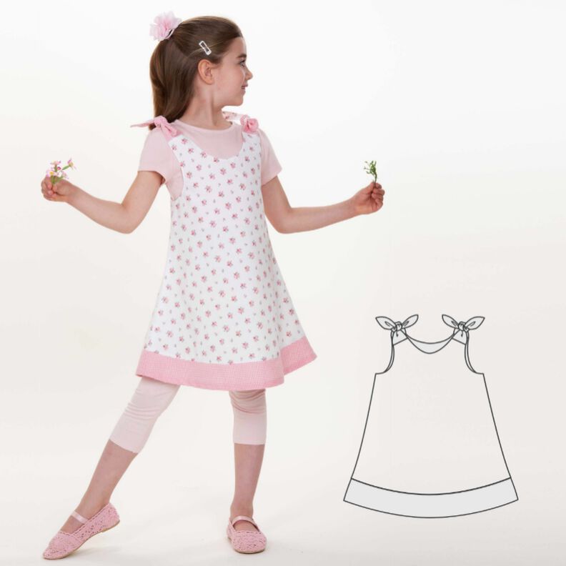  Schnittmuster Kleid für Mädchen in 3 Modellvarianten image number 1