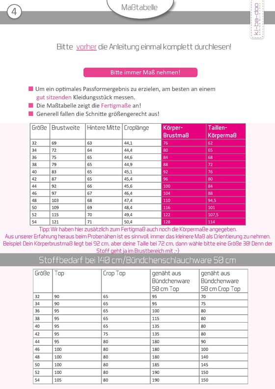 Ebook Racer Top Fee Damen Gr. 32-54- PDF Datei DIN A4 image number 2