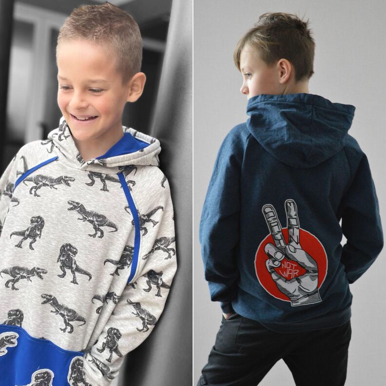 Kinder Hoodie Sweater Raglan Ärmel TIBU ♥ Gr. 92-164 image number 9