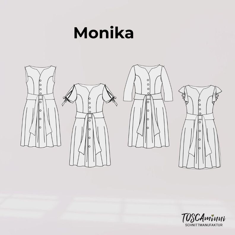 Schnittmuster Kleid Monika mit 4 Ärmelvarianten image number 8