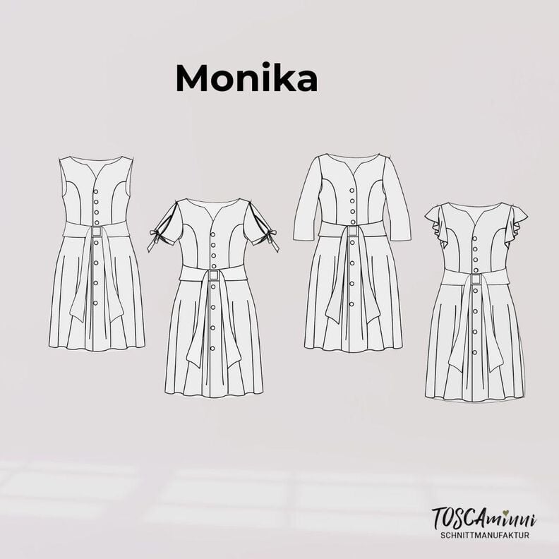 Schnittmuster Kleid Monika mit 4 Ärmelvarianten image number 8