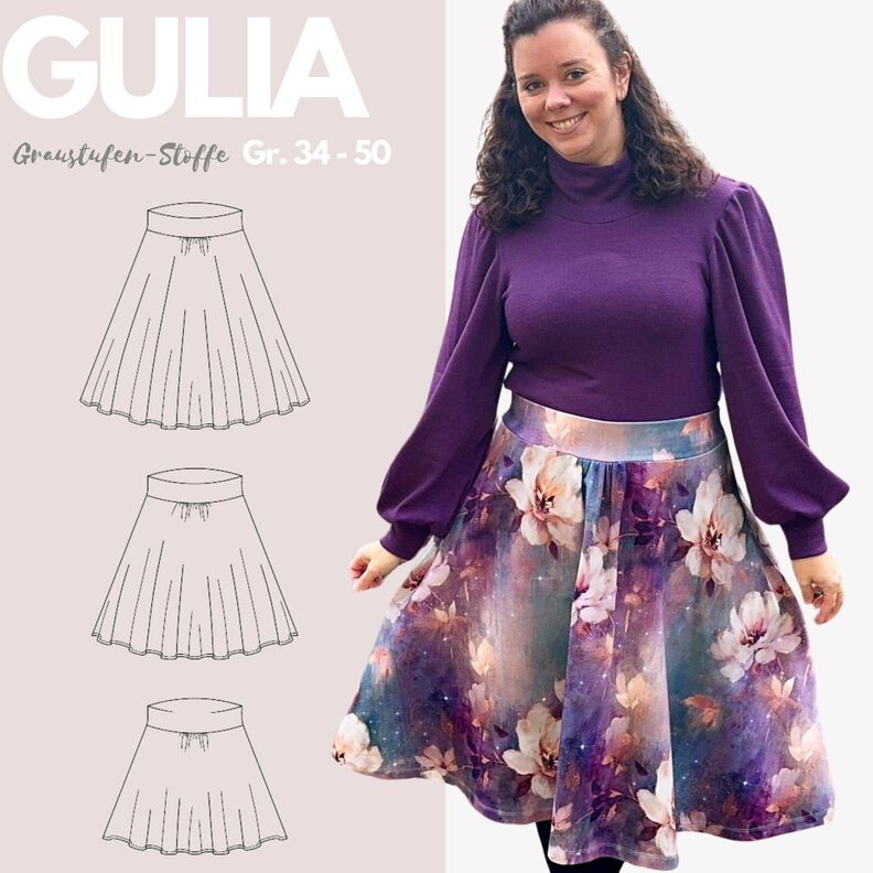 PDF-Schnittmuster: Rock Gulia Gr. 34 - 50 image number 1