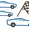 Rennauto und Zielflagge Stickdatei thumbnail number 6