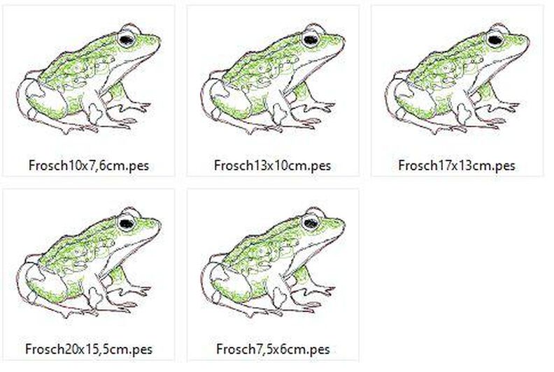 Scribble Kritzel Frosch Stickdatei Doodle image number 6