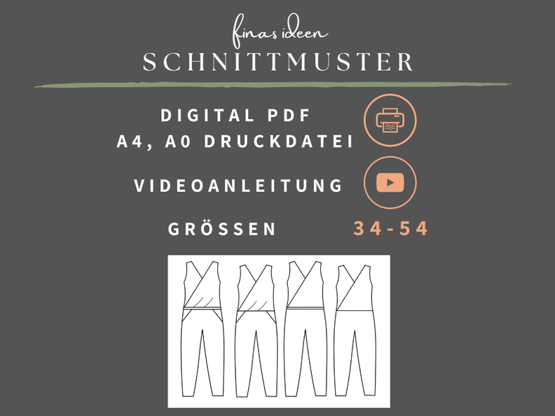 Jumpsuit Schnittmuster Lola (Nähanleitung 34-54) image number 2