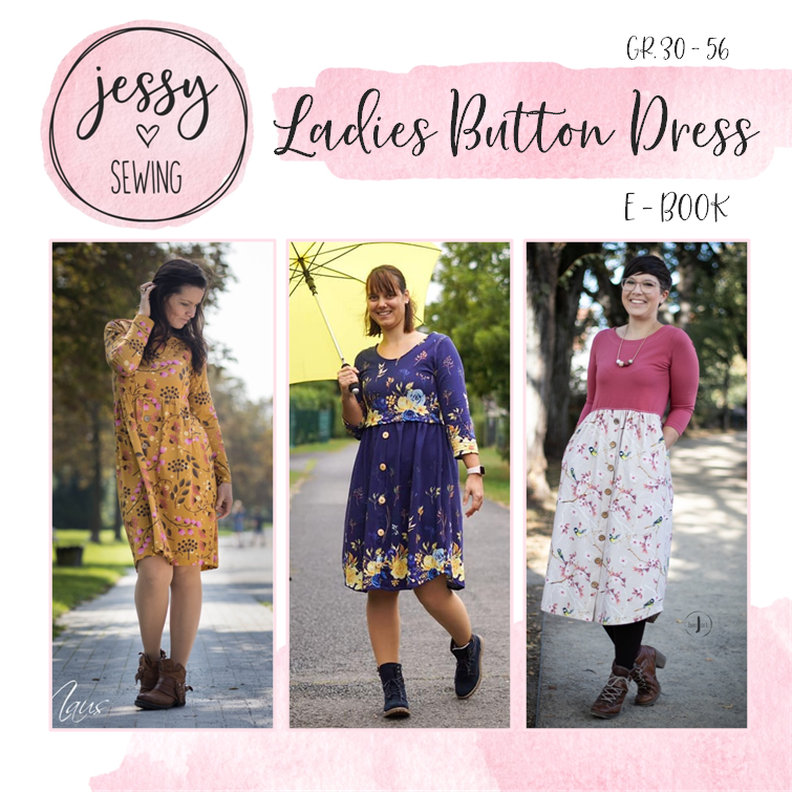 *Ladies Button Dress* Kleid mit Knopfleiste Gr. 30 bis 56 image number 1