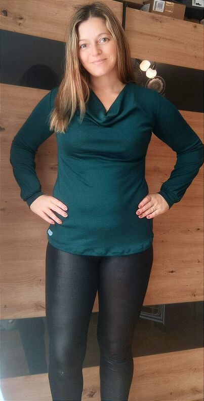 WasserfallLangarmShirt/Kleid Zazu 30-50 für dehnbare Stoffe image number 5