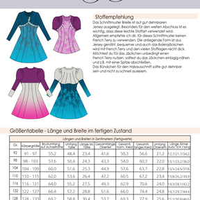 Brielle Gr. 92 bis 152 Shirt & Kleid im Lagenlook