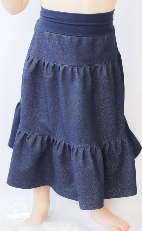 *Girls Boho Skirt* Stufenrock mit Passe Gr. 74-158, Rock image number 4