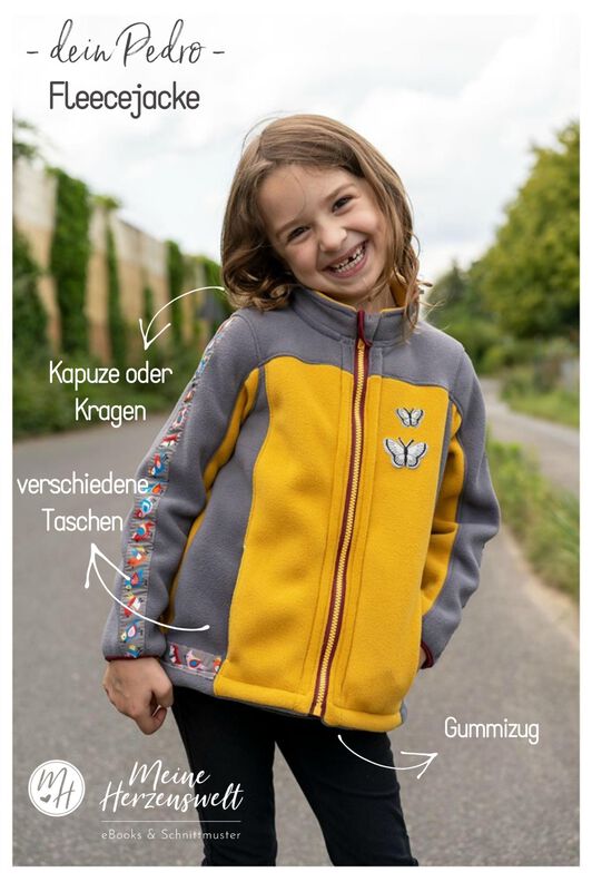Fleecejacke Kinder Schnittmuster Gr. 74-134 - dein PEDRO #73 image number 4