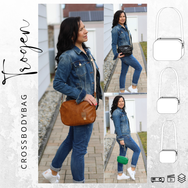 Crossbodybag Tasche TROGEN + Video  Schnittmuster  image number 1