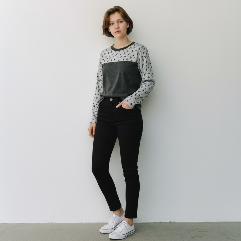 "Familien-Paket" Schnittmuster Set Longsleeve u. T-Shirt  image number 10