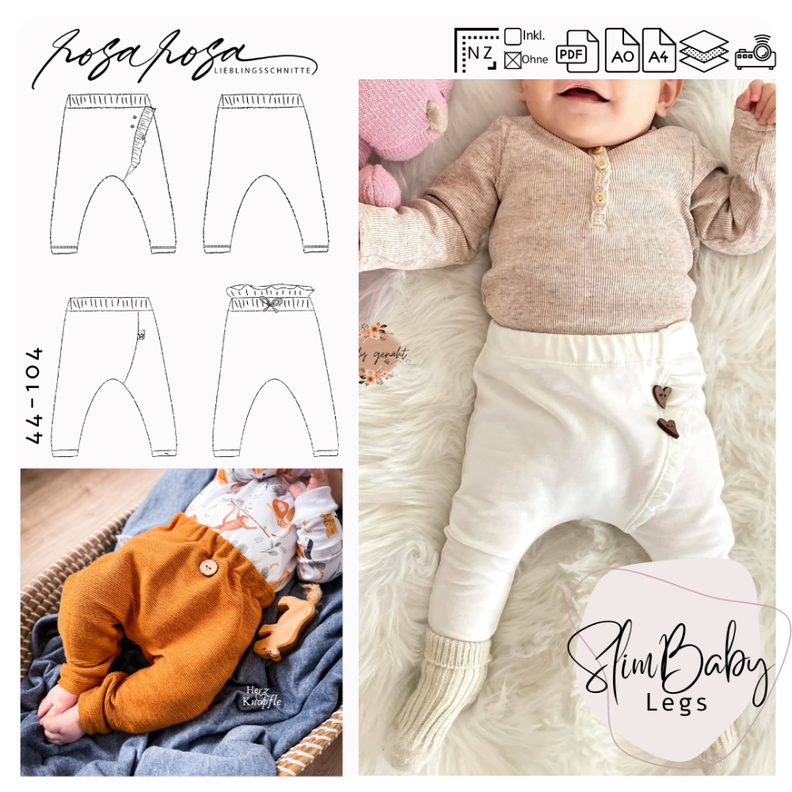 #SlimBabyLegs ♥ Gr. 44-104 inkl. A4/ A0/ Beamerdatei image number 1