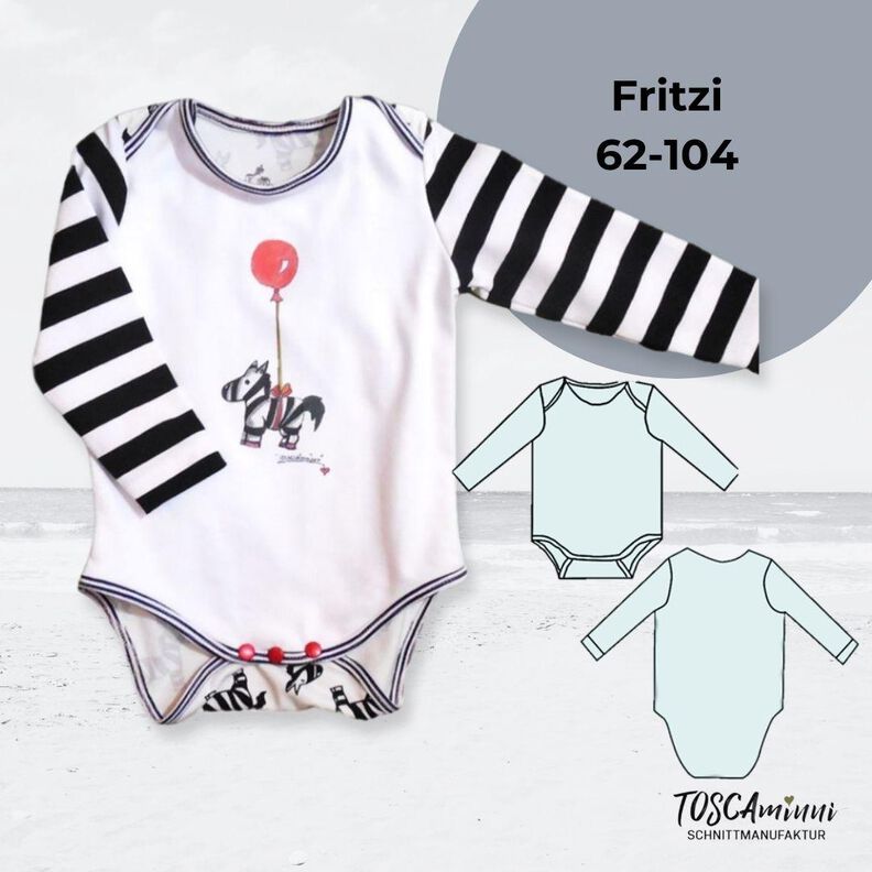 Baby Body Schnittmuster Gr. 62-104 | Anleitung Nähanfänger image number 1