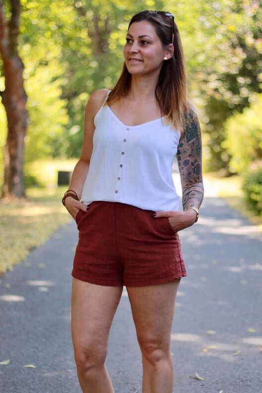 Heinz - knackige Damen-Shorts mit High-Waist-Bund image number 2