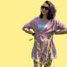 Sommer Kimono Bluse Kleid Jacke Cover-Up FLORES ♥Gr. 34-56 thumbnail number 4