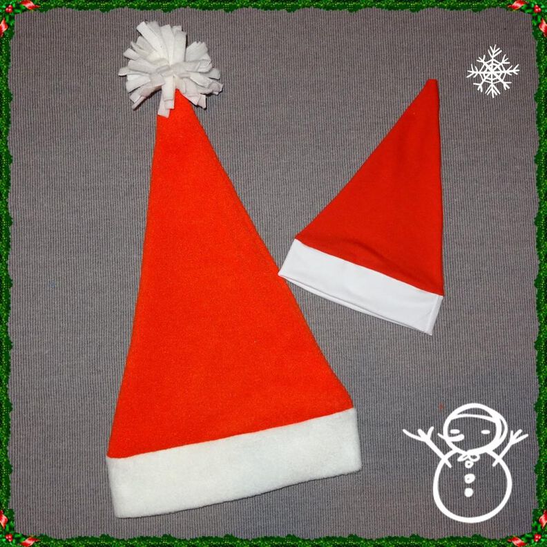 einfache Weihnachtsmann Mütze nähen Wichtel alle Gr. image number 1