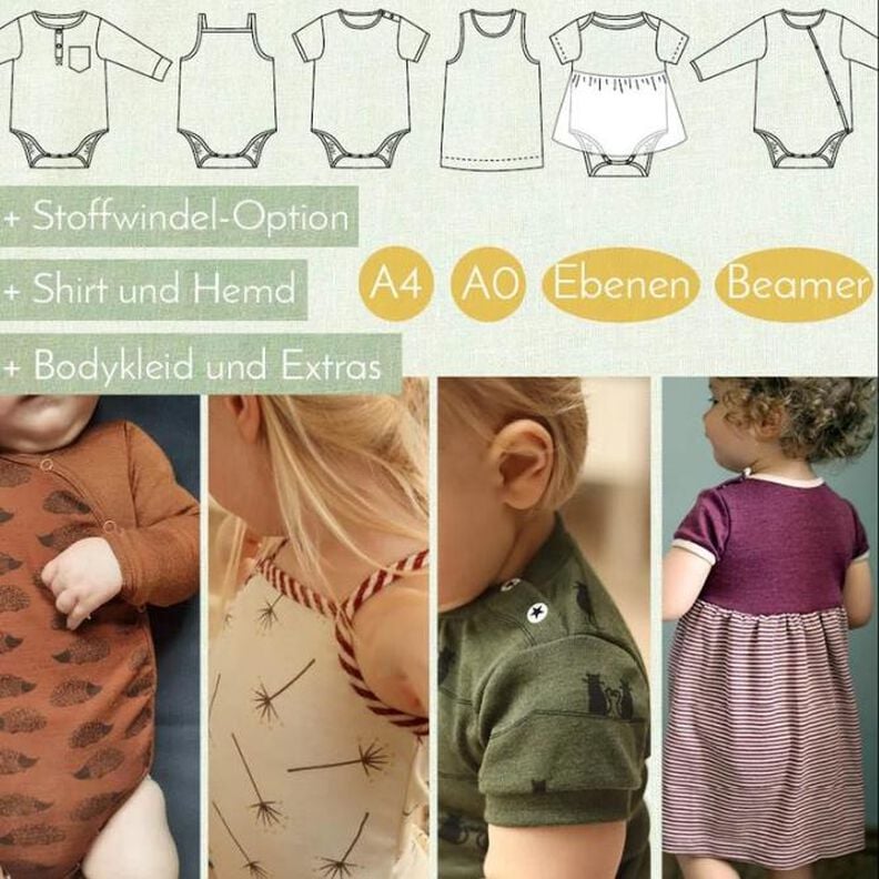 Pusteblume für Wolle-Seide: Body für Babys und Kinder image number 1