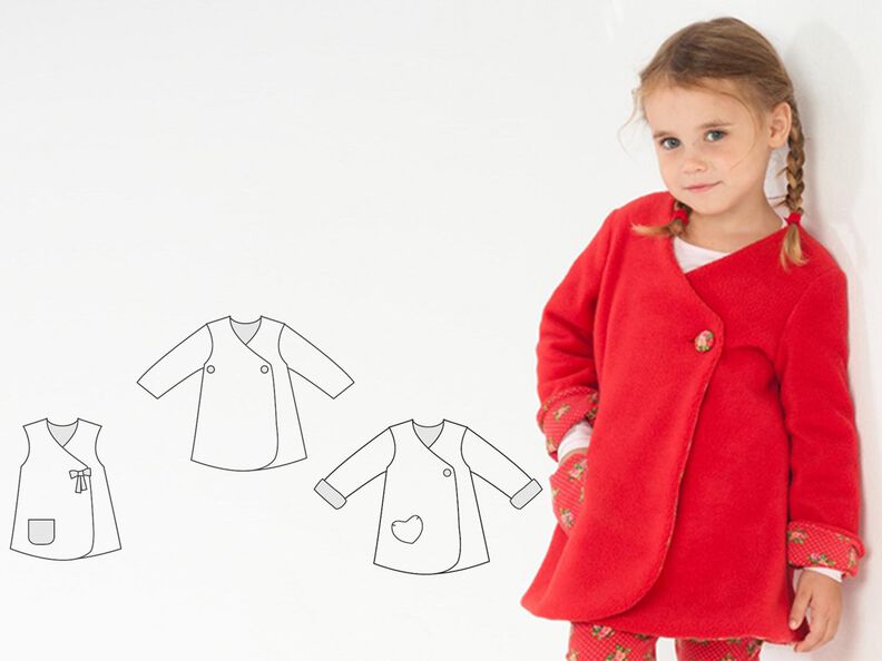 LENA Mädchen Wickel-Jacke mit 3 Modellvarianten image number 3