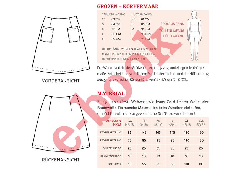 FRAU INA - Rock mit aufgesetzten Taschen XS-XXL image number 10