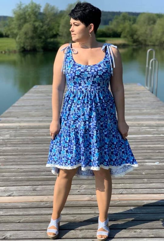 *Ladies Ruffle Dress* Sommerkleid Gr. 32 bis 56 Boho image number 5