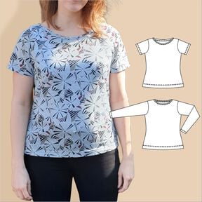 Lea – Elegantes Shirt, U-Boot-Ausschnitt, BU 80-116, A4+A0