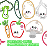 Gemüse Stickdatei Applis Gurke Möhre thumbnail number 7