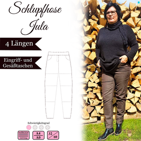 Hosenschnitt "Jula" Ebook und Nähanleitung Gr 32-60