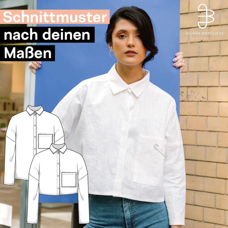 Schnittmuster nach Maß für eine Bluse mit Videoanleitung image number 1