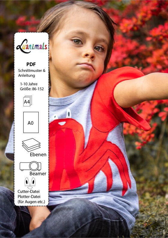 T-Shirt Kind E-Book Luanimals Krabbe Karli (86-152cm) image number 3