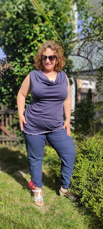 Wasserfall-Shirt/Kleid Tania 32-46 für sehr dehnbare Stoffe image number 6