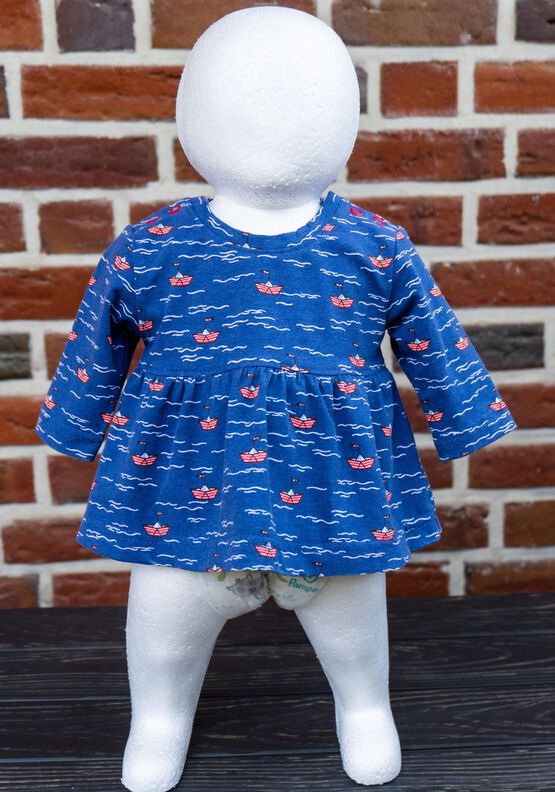Chrissy – Baby Kleid Shirt mit Puffärmeln Gr. 56-98, A4+A0 image number 4