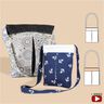 Tasche „Lizzy“ – mit farbiger Blende & Kellerfalte, 2 Größen thumbnail number 1
