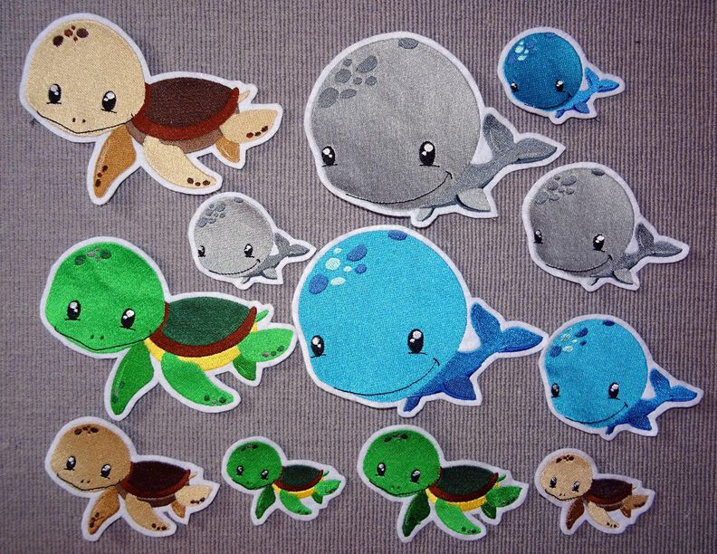 Stickdatei - Wal mit Schildkröte Cute image number 5