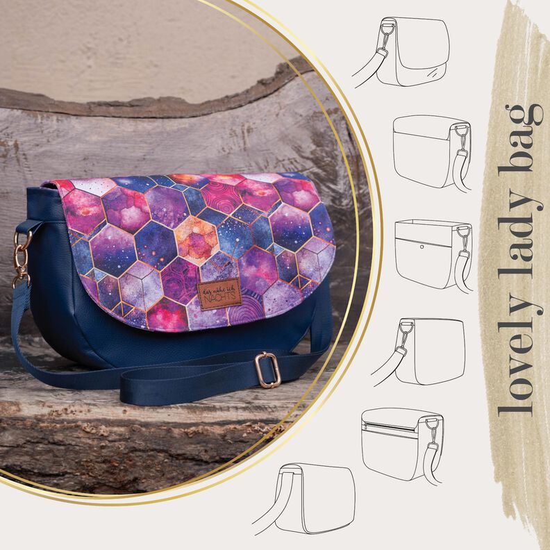lovely lady bag Tasche Handtasche Crossbag Damen image number 1