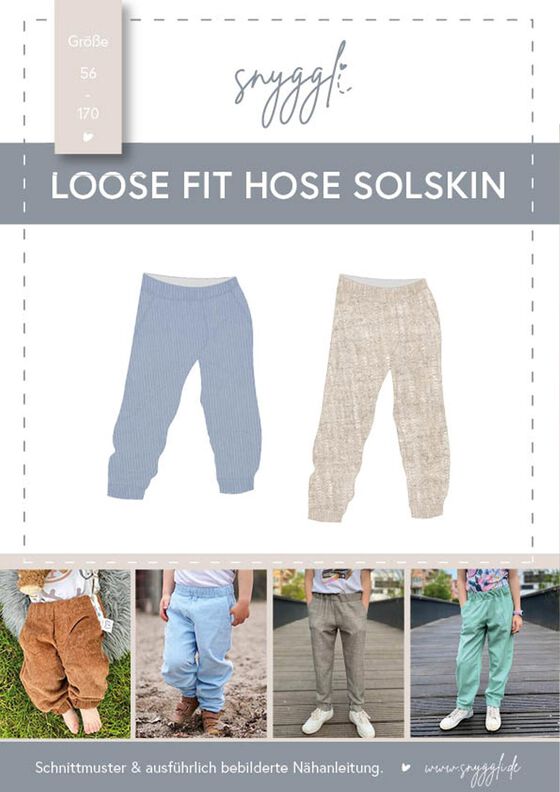  Loose fit Hose Solskin Gr. 56-170 Kombi, A0, Cord, Leinen image number 10