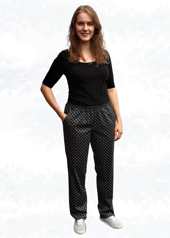 Mira Sweathose lang oder 7/8 mit Bündchen Gr. 34–50 A4+A0 image number 2