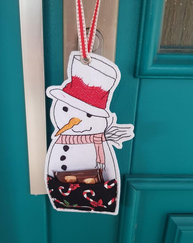 Stickdatei Weihnachten Nikolaus Schneemann Stiefel ITH image number 3