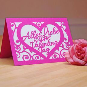 Plotterdatei Valentinstag Karte