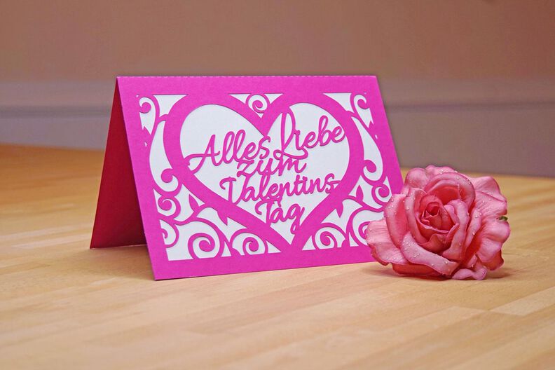 Plotterdatei Valentinstag Karte image number 2