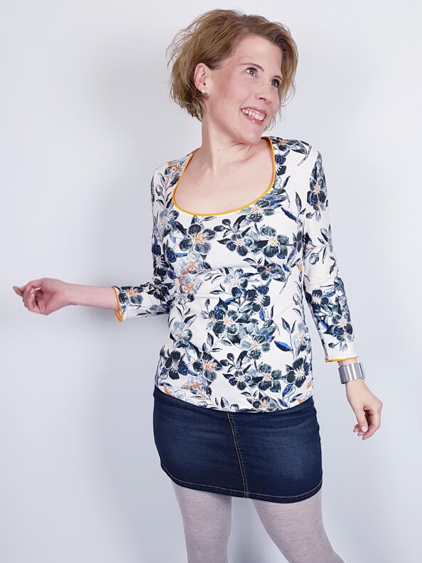 Shirt LONA Gr. 34-54 PDF-Schnitt A4, A0, Anleitung image number 5