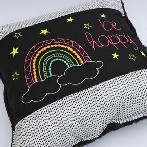 Stickdatei Regenbogen be happy verschiedene Größen 