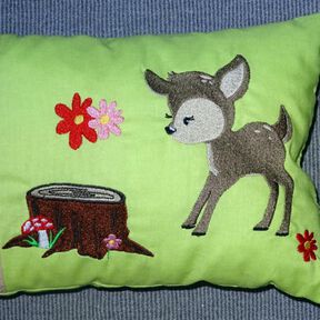 Reh Stickdatei inkl. Taschenbild und ITH Kissen