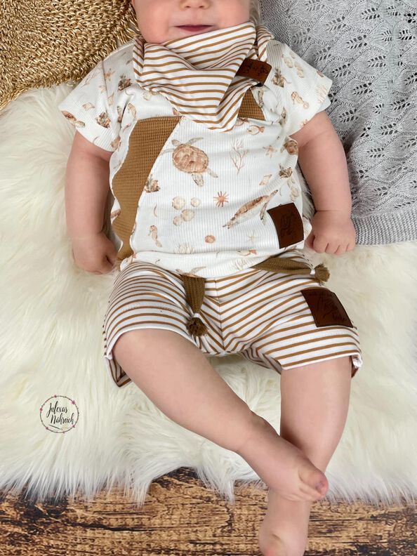 Baby Streifenmonk Shirt Gr. 50 - 92 inkl. A1 image number 3