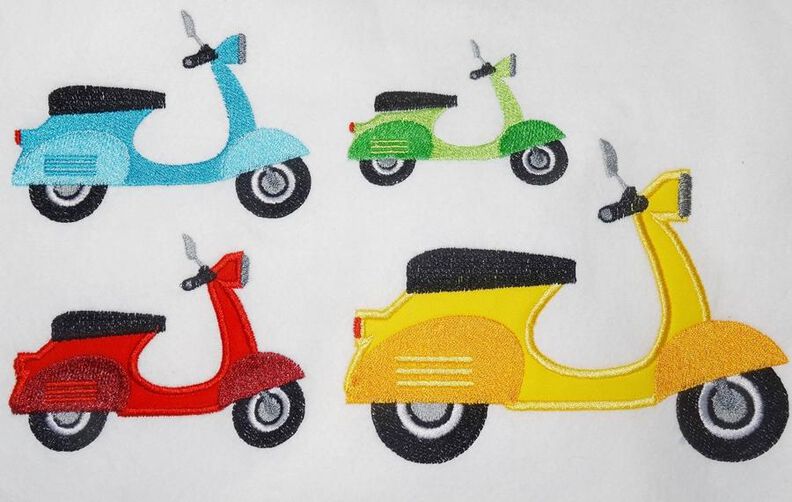 Motorroller Stickdatei  image number 4