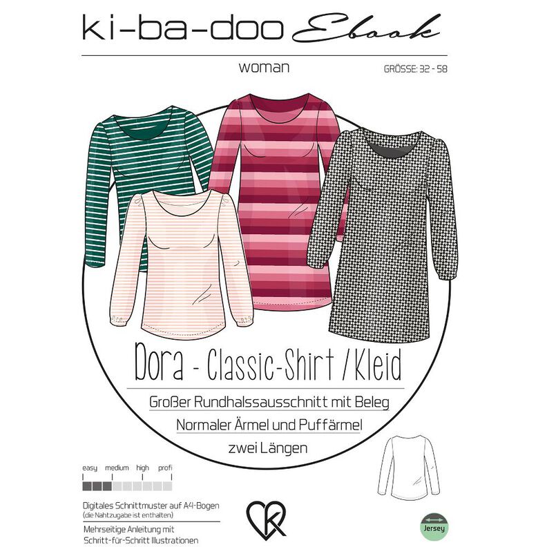 ebook Kleid/Shirt Dora Damen | Größe 32-58 DIN A4 PDF  image number 1
