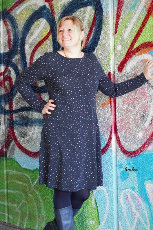 Jerseykleid mit UbootAusschnitt *mit A0-Datei + Video* image number 4
