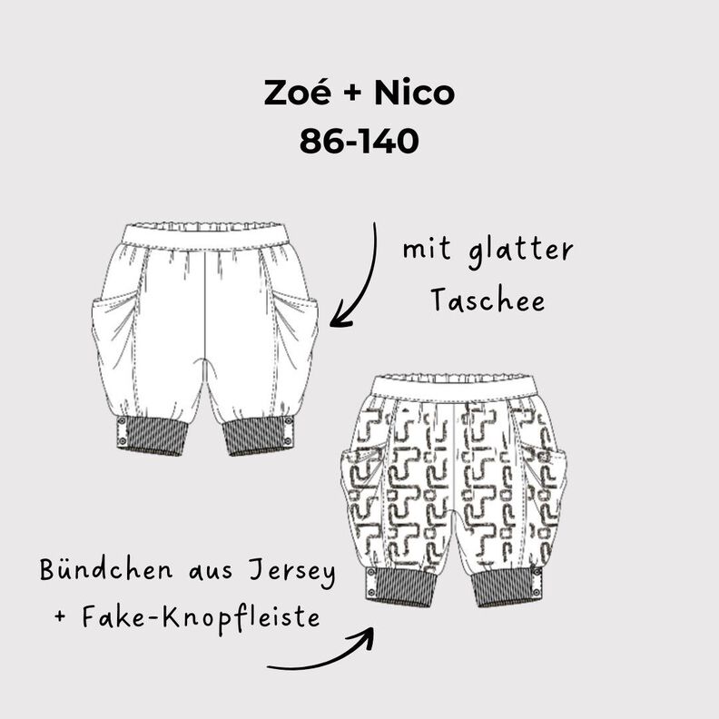 Schnittmuster Kinderhose Zoe+Nico Gr. 86-140 unisex image number 10