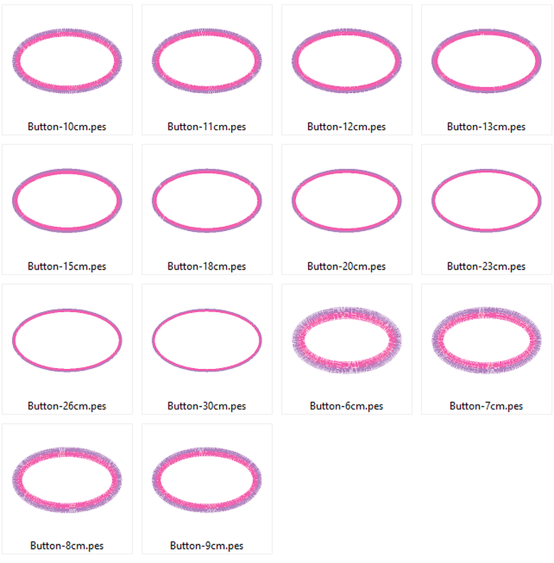 Stickdatei ovale Buttons Rahmen doppeltem Rand in 14 Gr. image number 6